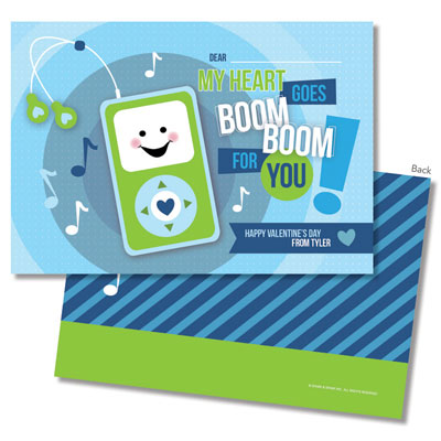 Spark & Spark Valentine's Day Exchange Cards - Boom Boom For You (Blue) Spark & Spark Valentine's Day Exchange Cards - Boom Boom For You (Blue)